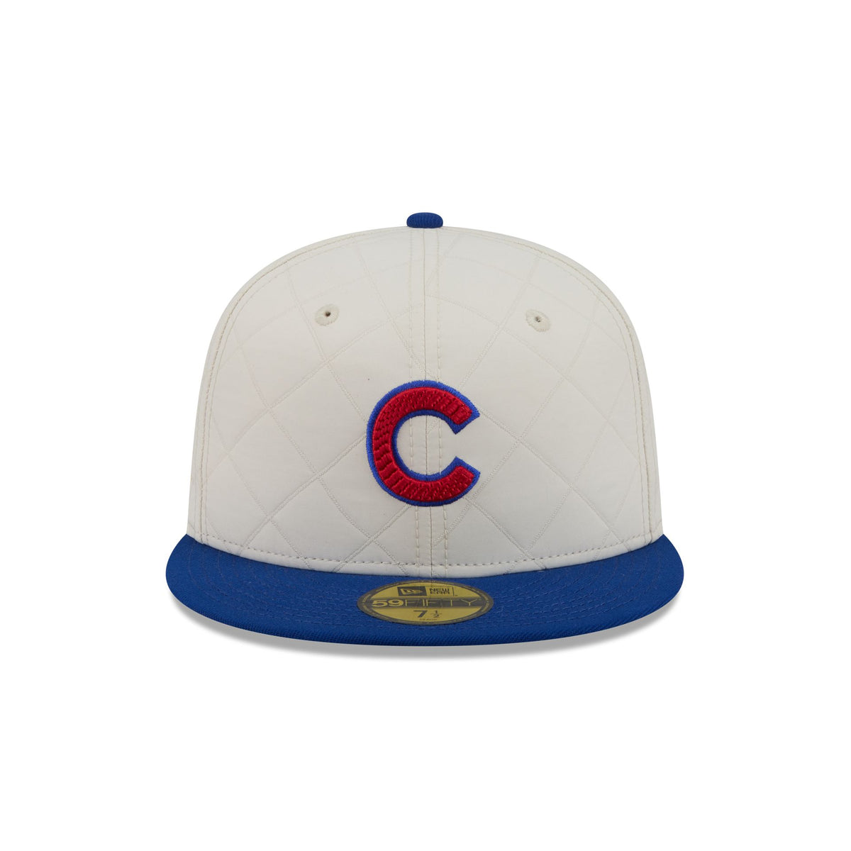 Chicago Cubs Quilted White Nylon 59FIFTY Fitted Hat