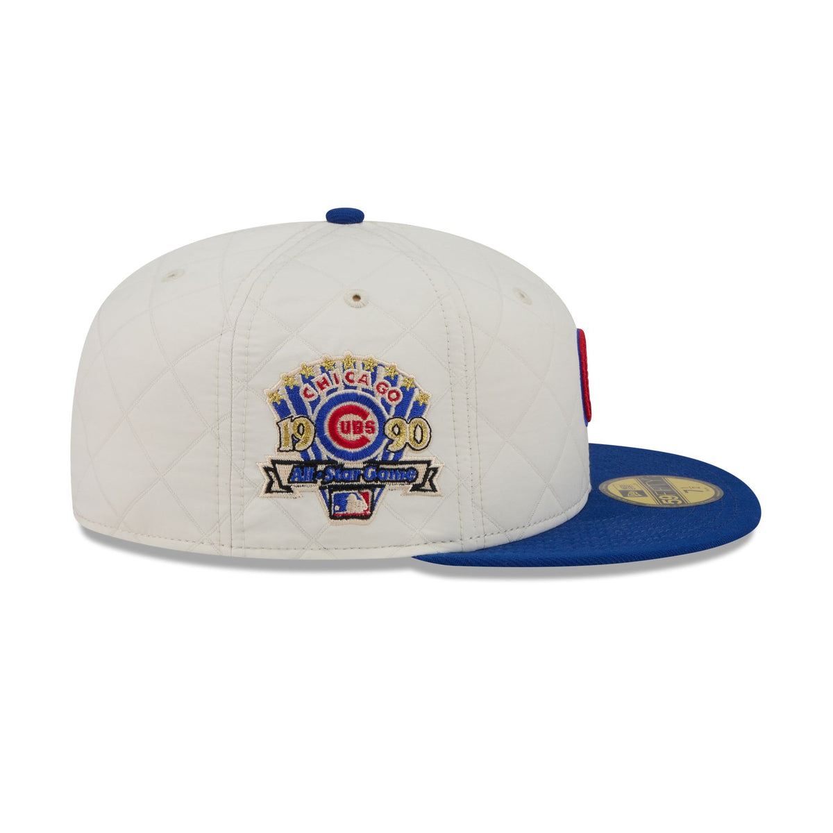 Chicago Cubs Quilted White Nylon 59FIFTY Fitted Hat