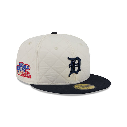 Detroit Tigers Quilted White Nylon 59FIFTY Fitted Hat