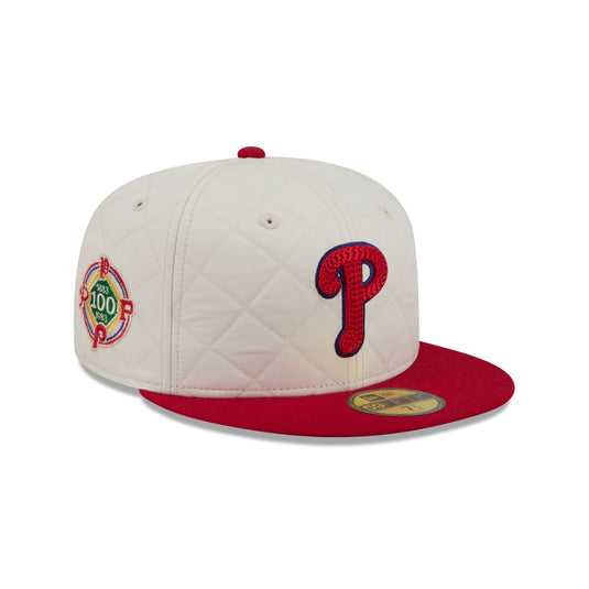 Philadelphia Phillies Quilted White Nylon 59FIFTY Fitted Hat