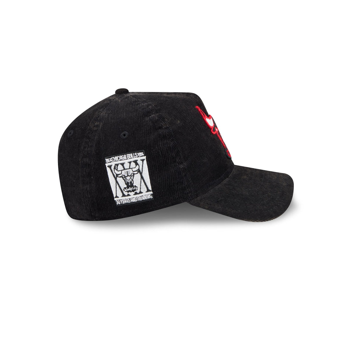 Chicago Bulls Washed Corduroy Sidepatch 9FORTY A-Frame Unstructured Snapback Hat