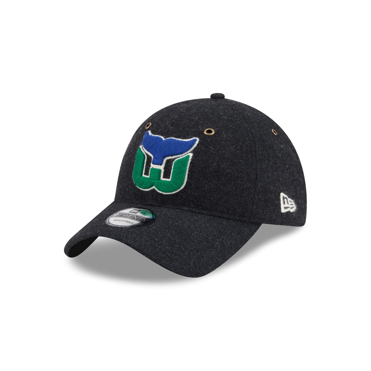 Hartford Whalers Black Wool 9TWENTY Adjustable Hat