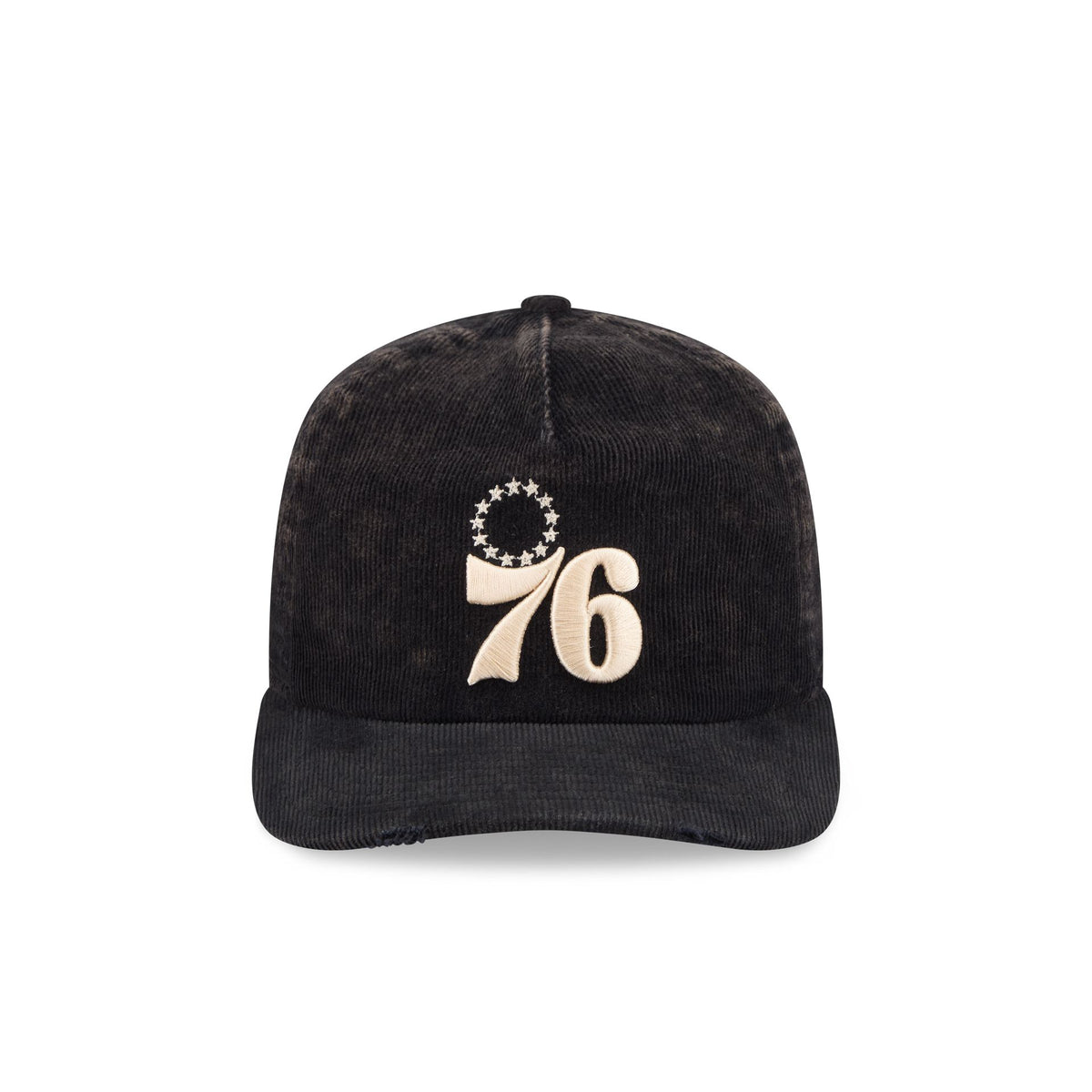 Philadelphia 76ers Washed Black Corduroy 19TWENTY Adjustable Hat