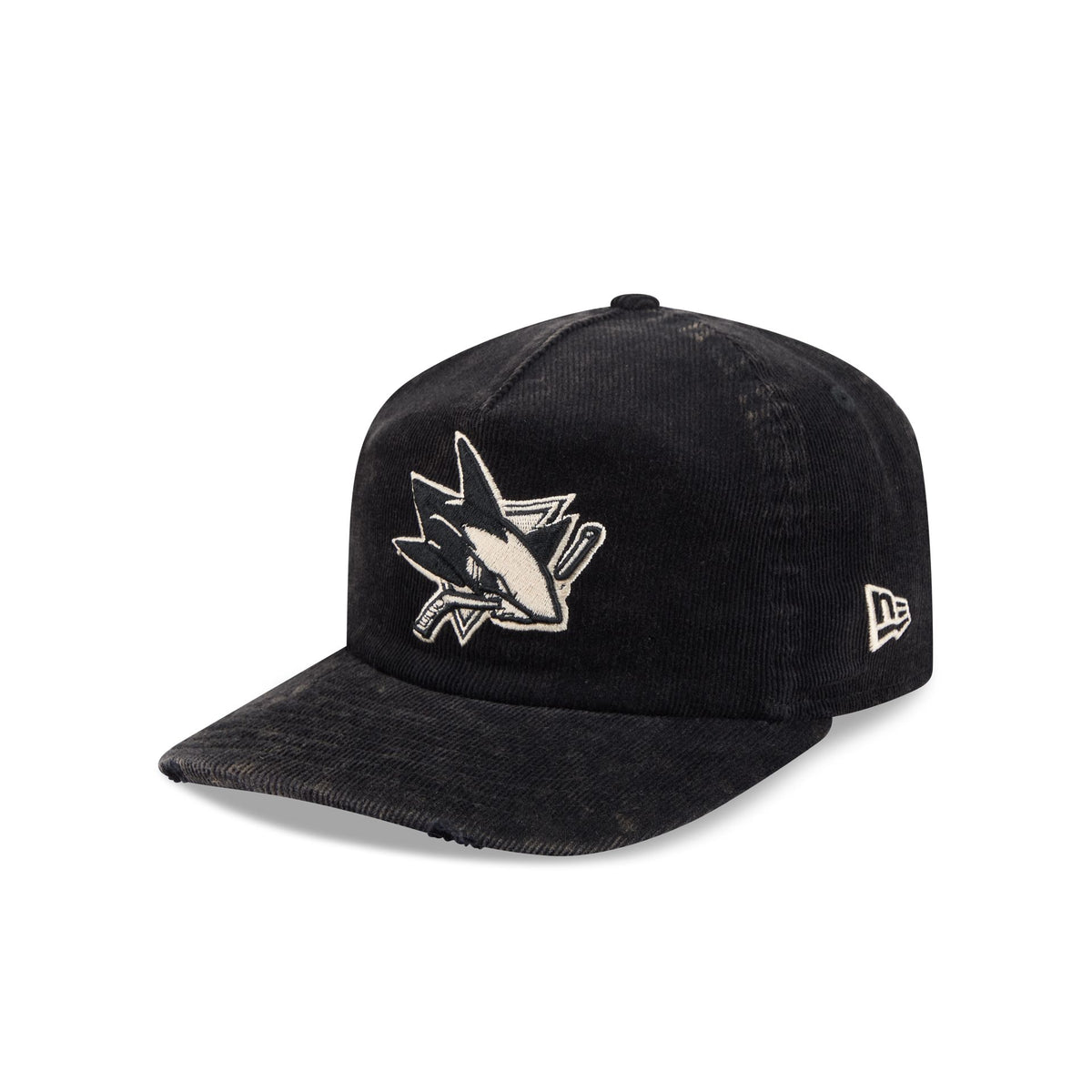 San Jose Sharks Washed Black Corduroy 19TWENTY Adjustable Hat