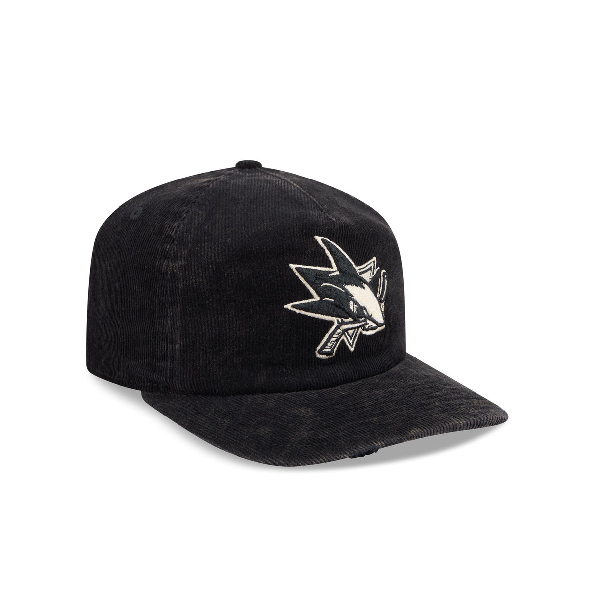 San Jose Sharks Washed Black Corduroy 19TWENTY Adjustable Hat