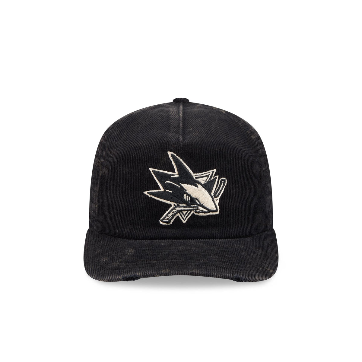 San Jose Sharks Washed Black Corduroy 19TWENTY Adjustable Hat