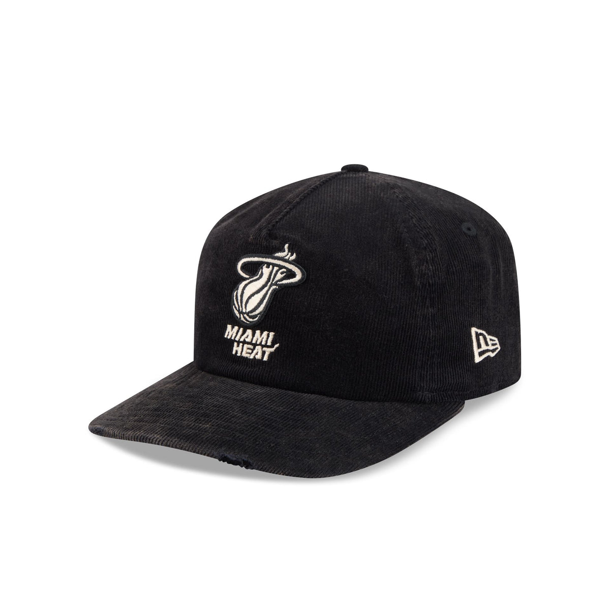 Miami Heat Washed Black Corduroy 19TWENTY Adjustable Hat