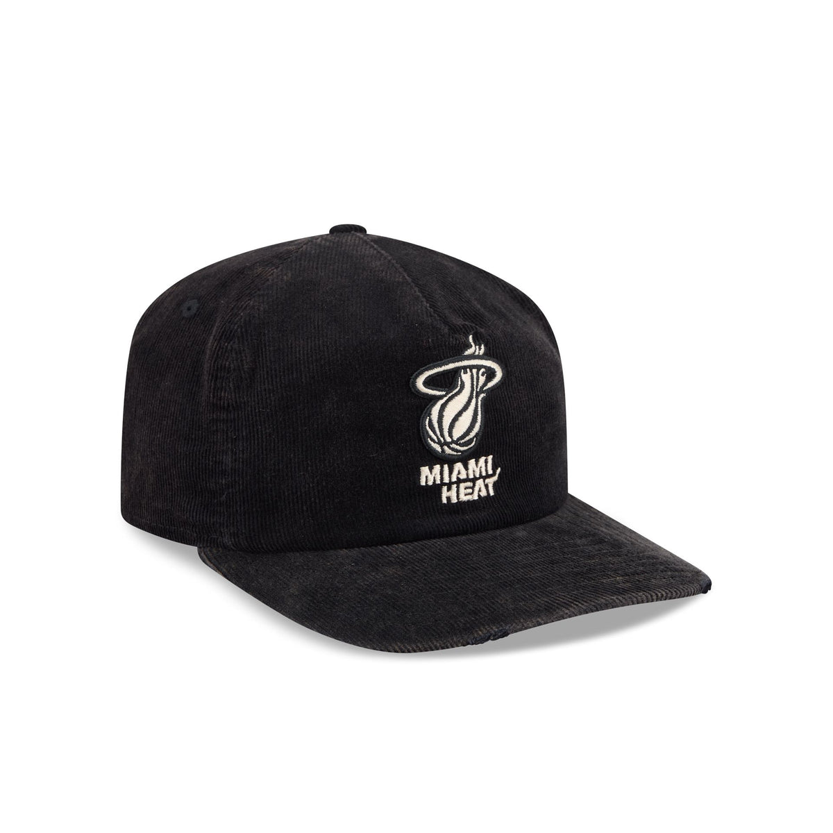 Miami Heat Washed Black Corduroy 19TWENTY Adjustable Hat