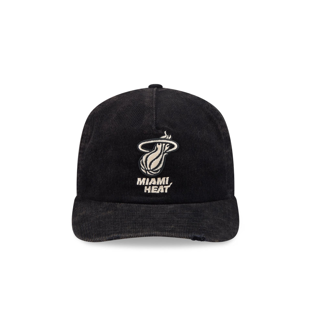 Miami Heat Washed Black Corduroy 19TWENTY Adjustable Hat