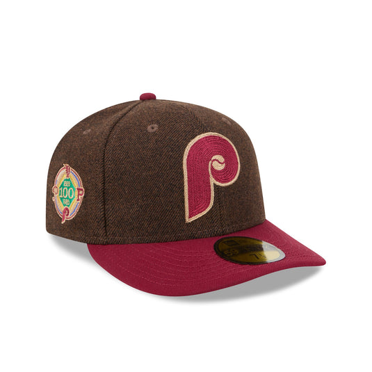 Philadelphia Phillies Brown Wool Two Tone 59FIFTY Fitted Hat
