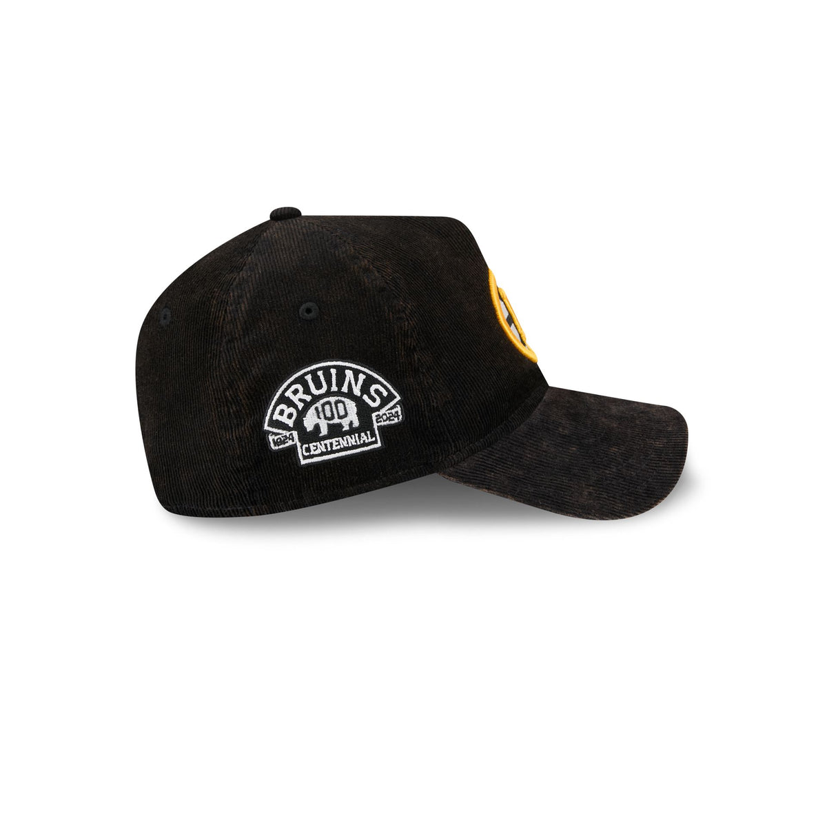 Boston Bruins Washed Corduroy Sidepatch 9FORTY A-Frame Unstructured Snapback Hat