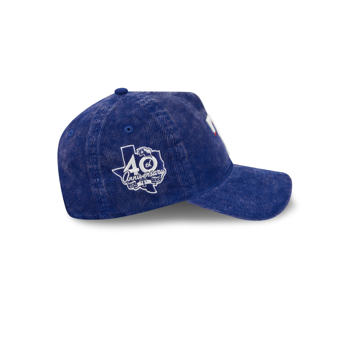 Texas Rangers Washed Corduroy Sidepatch 9FORTY A-Frame Unstructured Snapback Hat