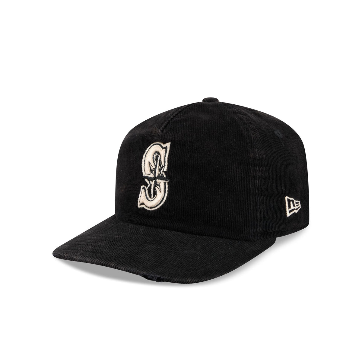 Seattle Mariners Washed Black Corduroy 19TWENTY Adjustable Hat