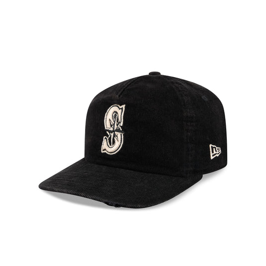 Seattle Mariners Washed Black Corduroy 19TWENTY Adjustable Hat