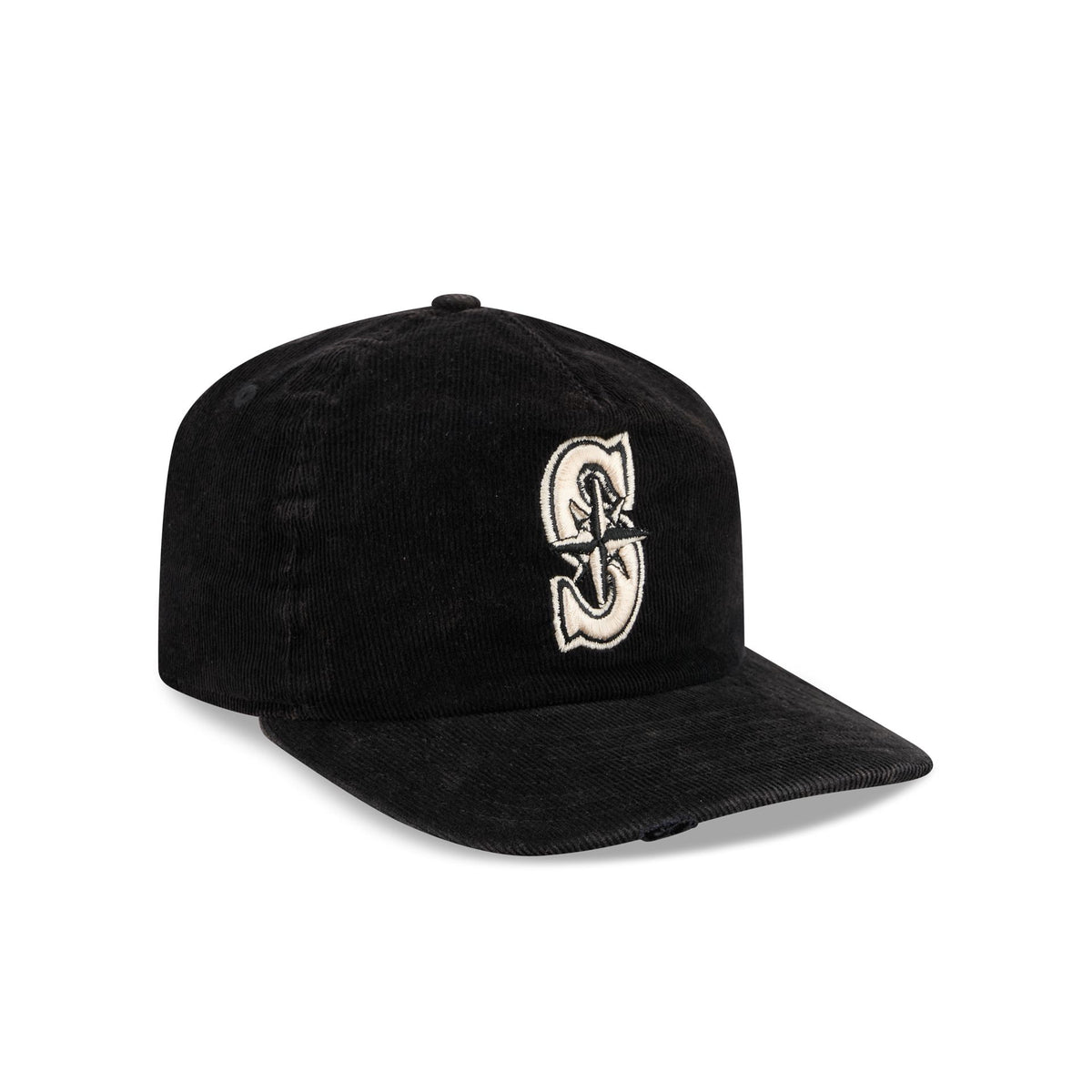Seattle Mariners Washed Black Corduroy 19TWENTY Adjustable Hat
