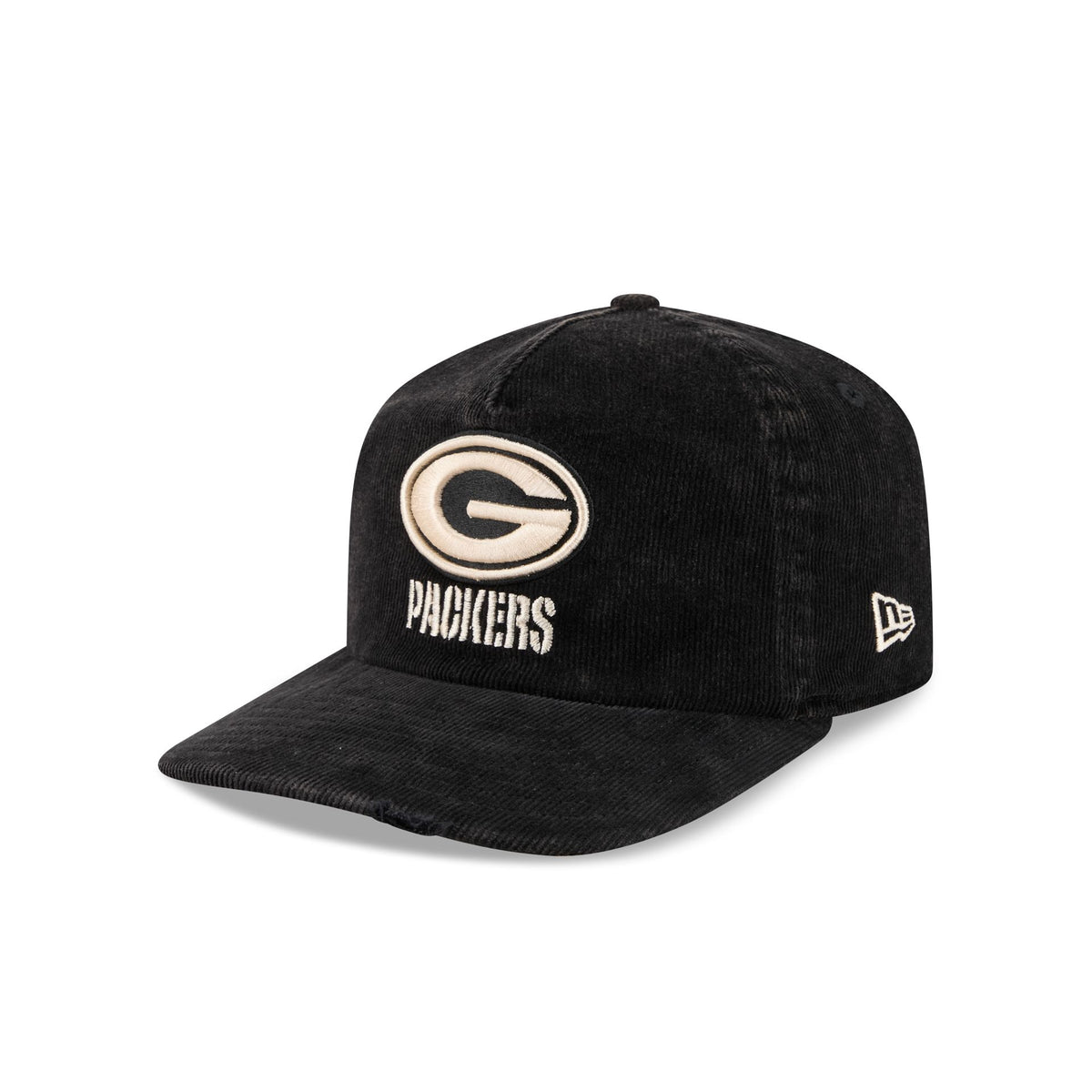 Green Bay Packers Washed Black Corduroy 19TWENTY Adjustable Hat