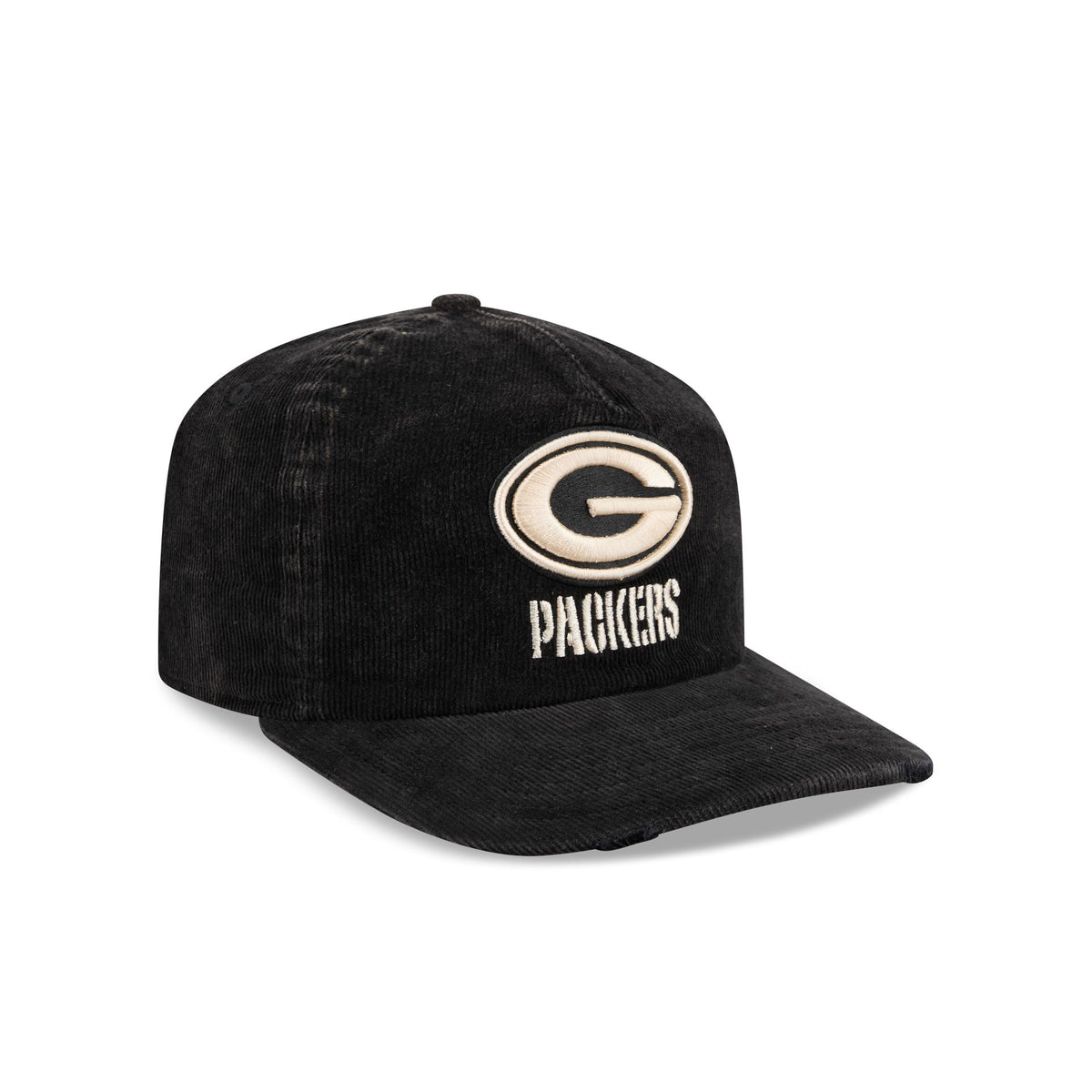 Green Bay Packers Washed Black Corduroy 19TWENTY Adjustable Hat