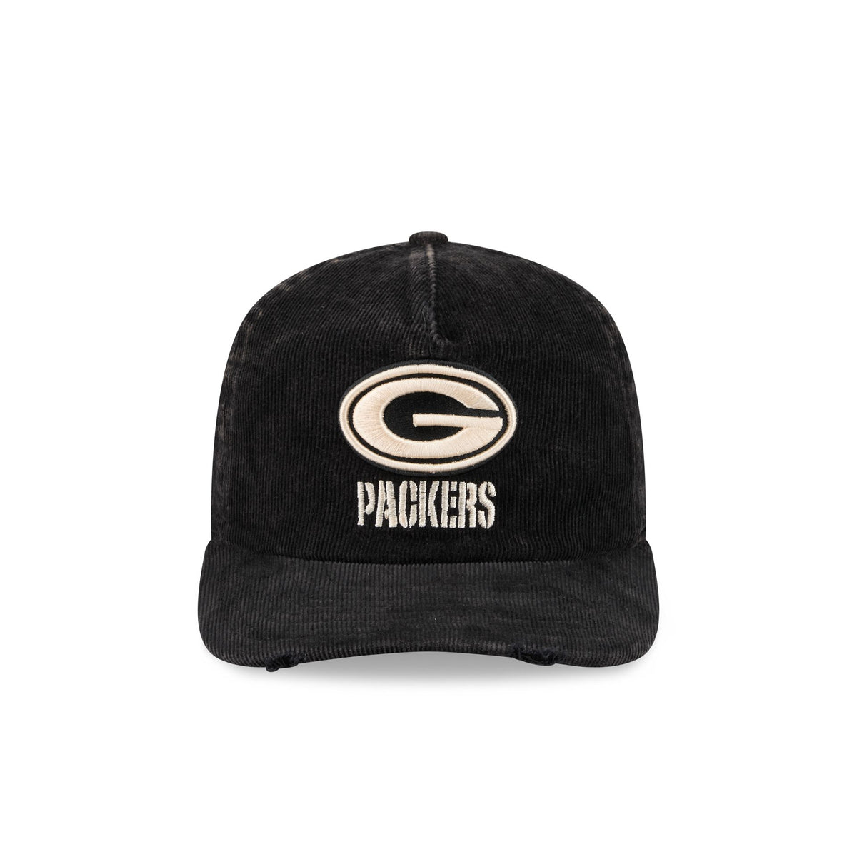 Green Bay Packers Washed Black Corduroy 19TWENTY Adjustable Hat