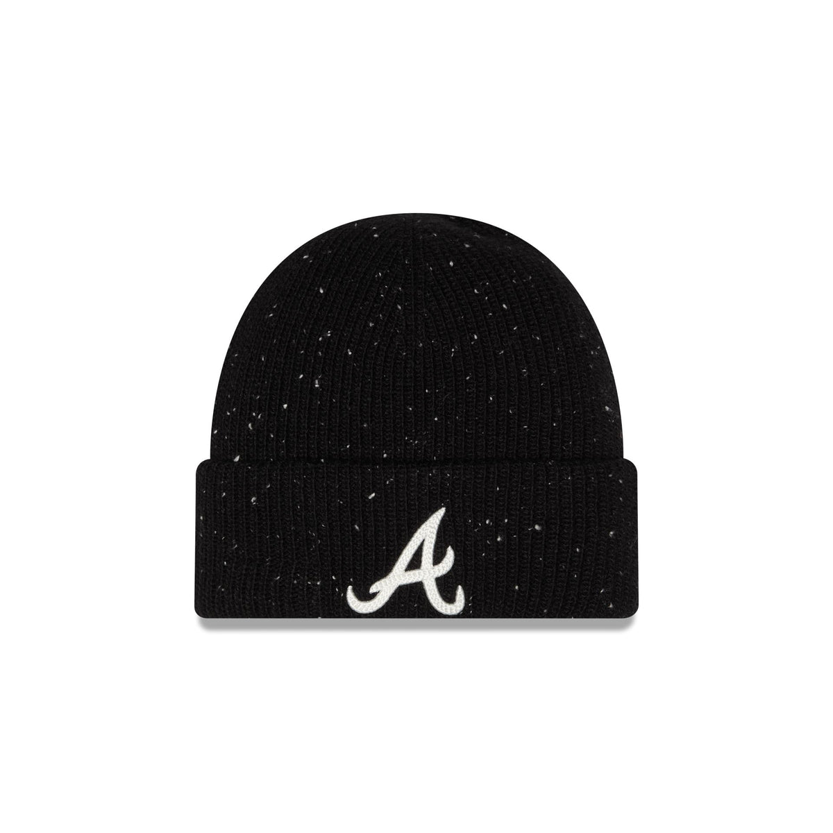 Atlanta Braves Black Speckled Knit Beanie Hat