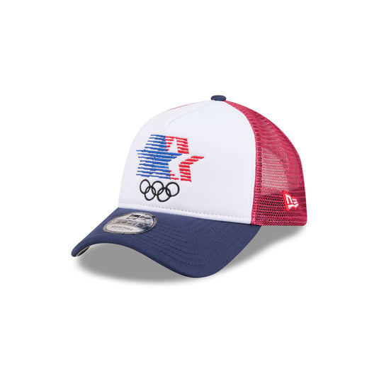 Olympic Heritage Los Angeles 1984 Olympic Games 9FORTY A-Frame Trucker Hat - New Era Cap