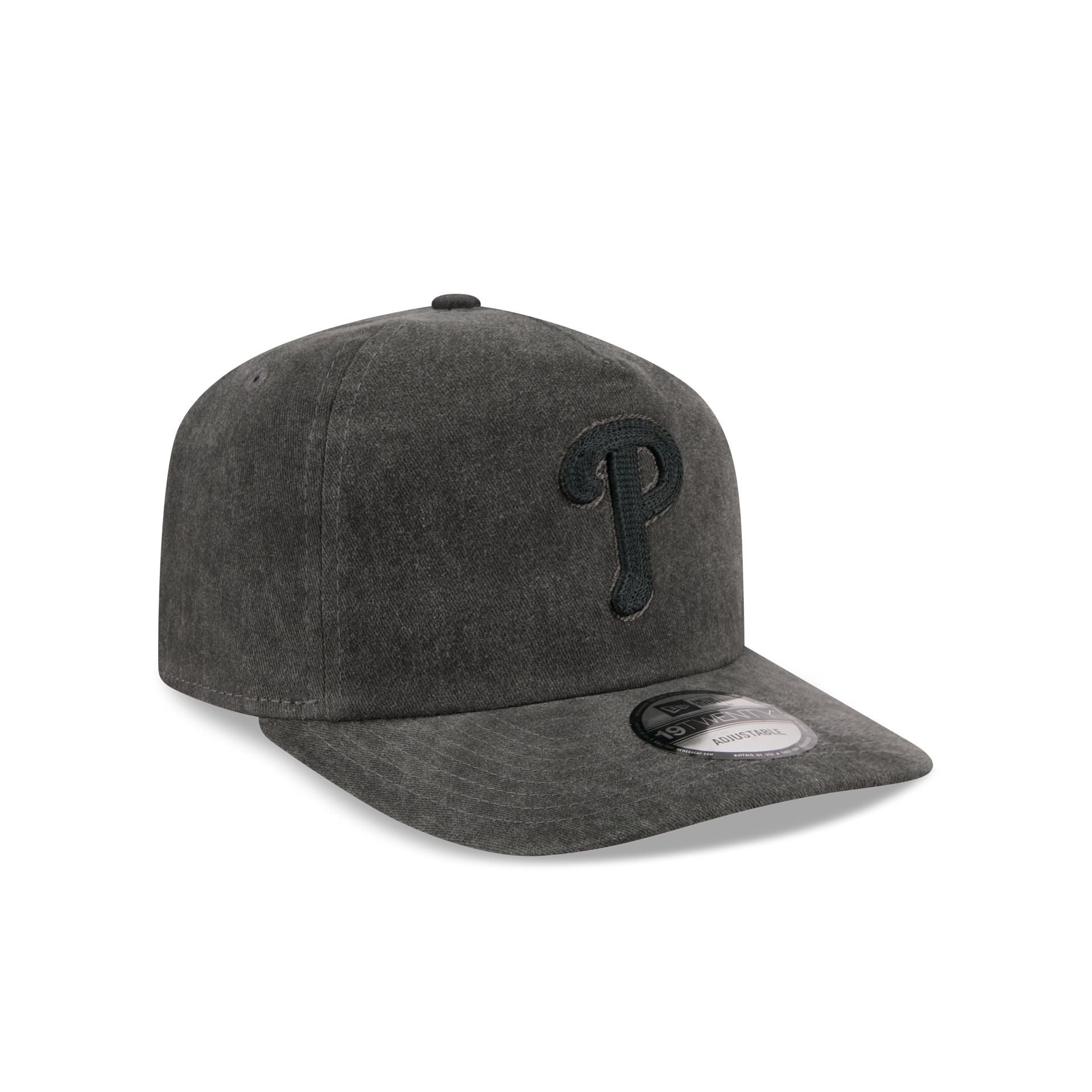 Philadelphia Phillies Black Pigment Dye 19TWENTY Snapback Hat