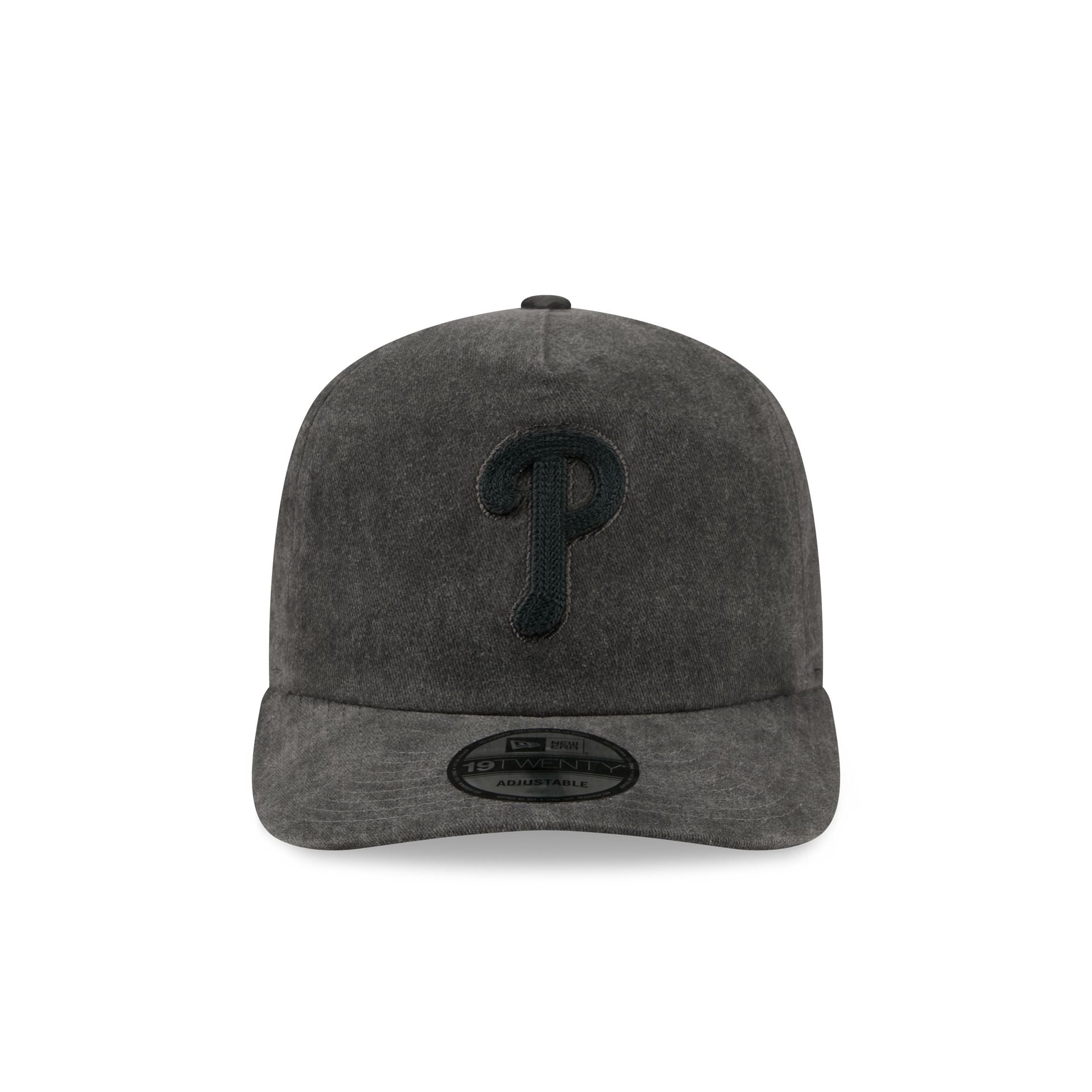 Philadelphia Phillies Black Pigment Dye 19TWENTY Snapback Hat
