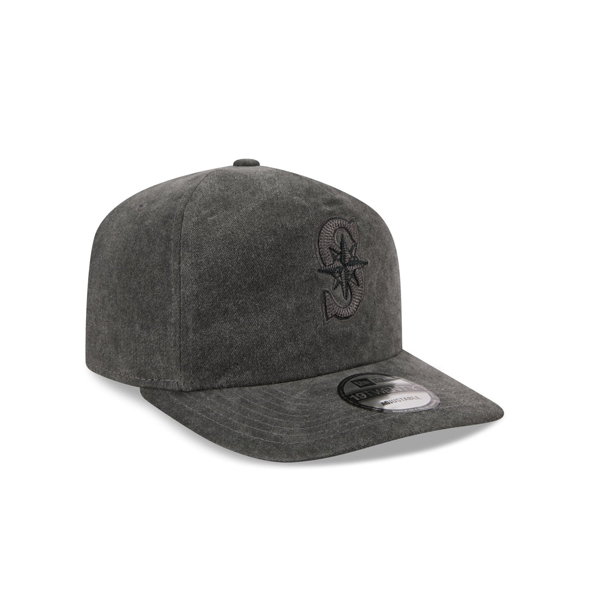 Seattle Mariners Black Pigment Dye 19TWENTY Snapback Hat