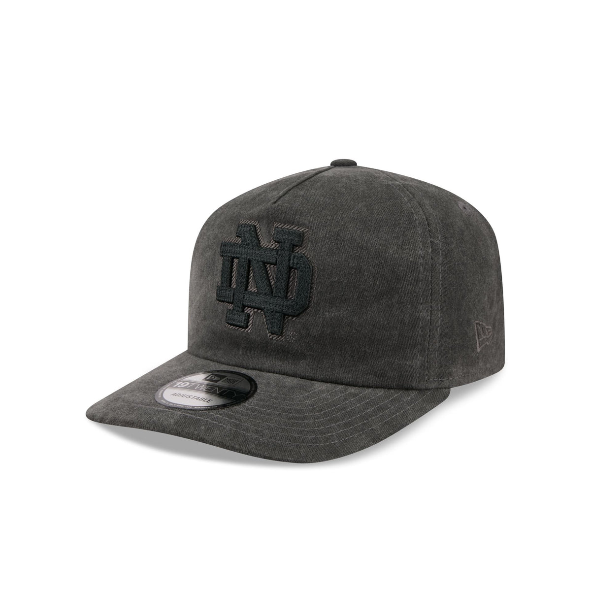 Notre Dame Fighting Irish Black Pigment Dye 19TWENTY Snapback Hat