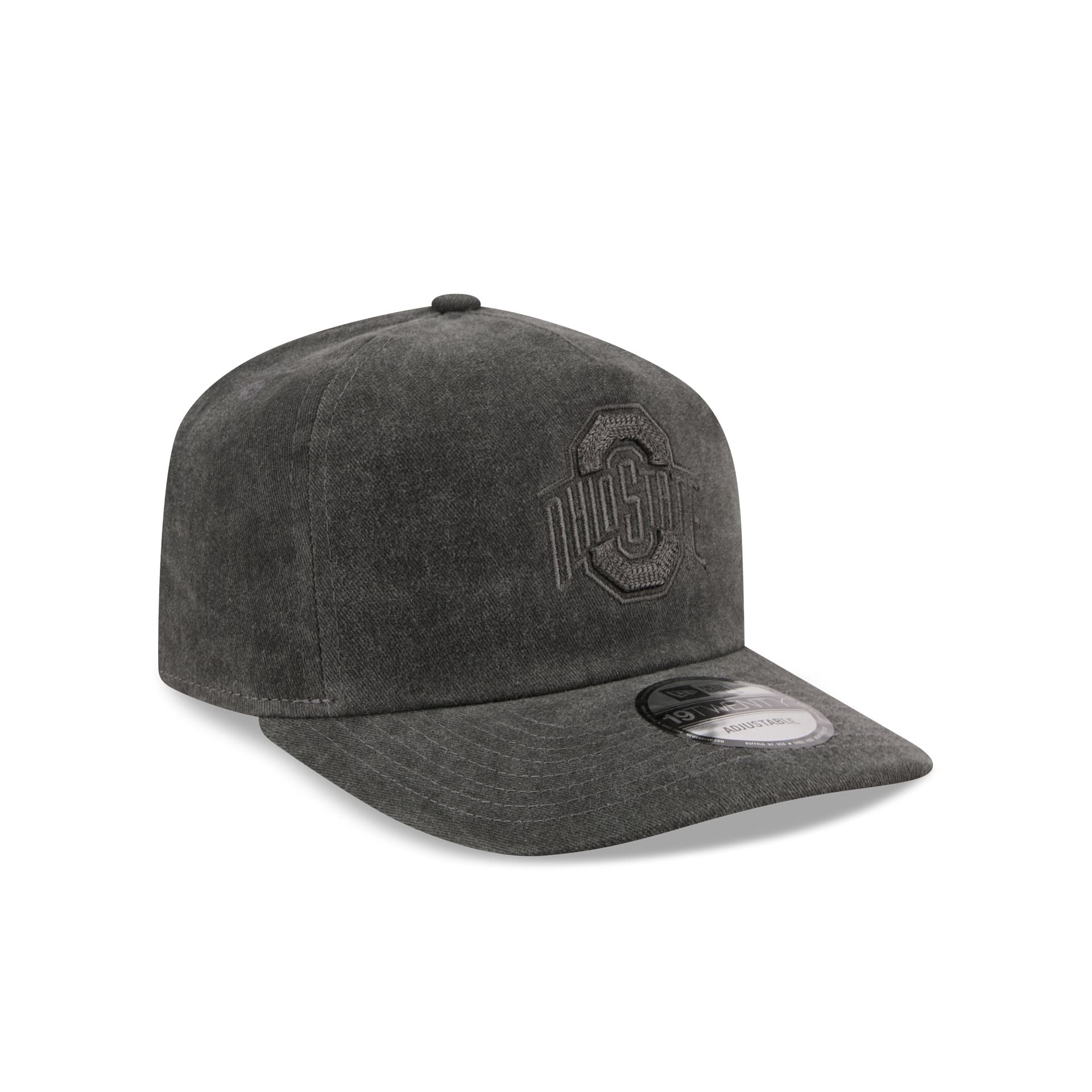 Ohio State Buckeyes Black Pigment Dye 19TWENTY Snapback Hat