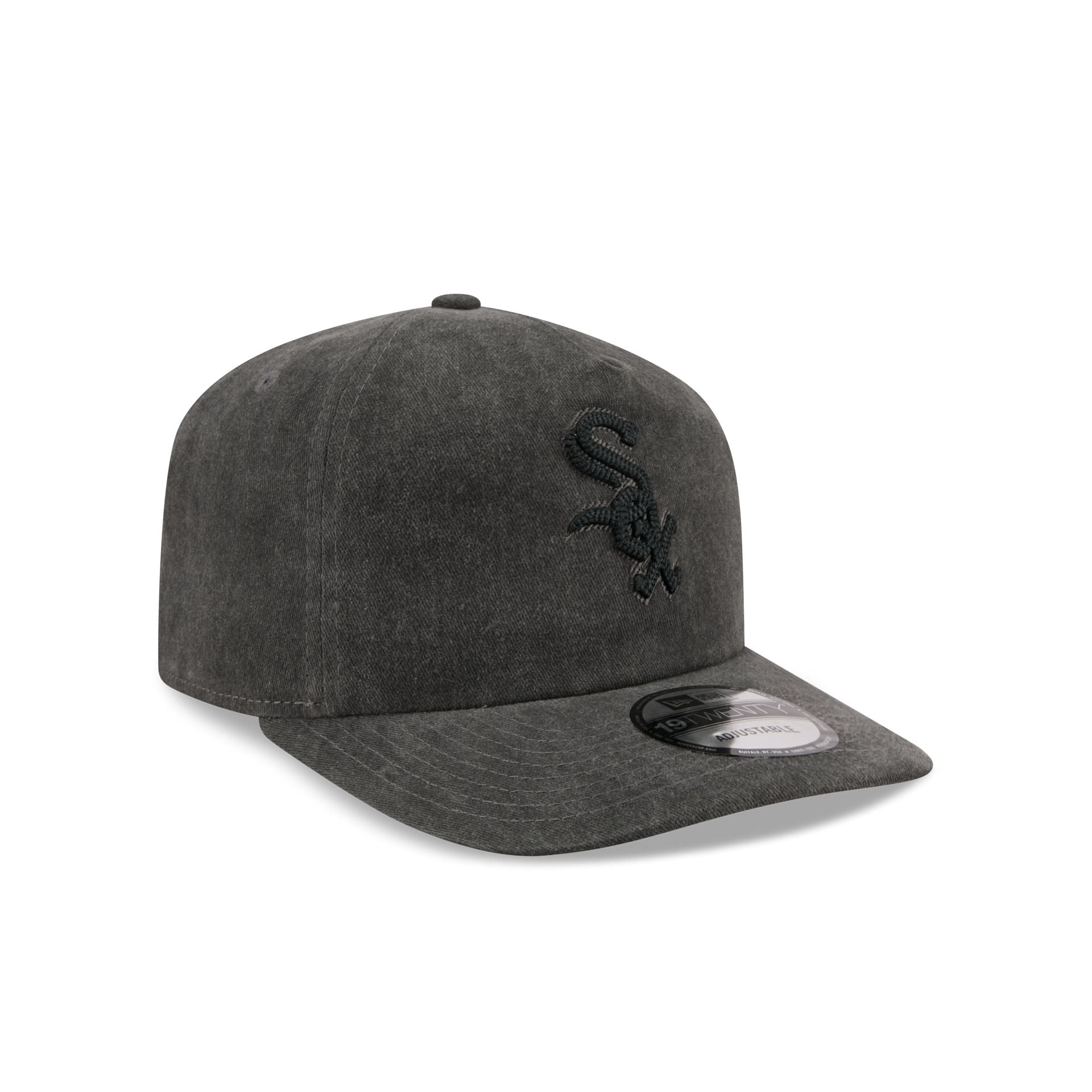 Chicago White Sox Black Pigment Dye 19TWENTY Snapback Hat