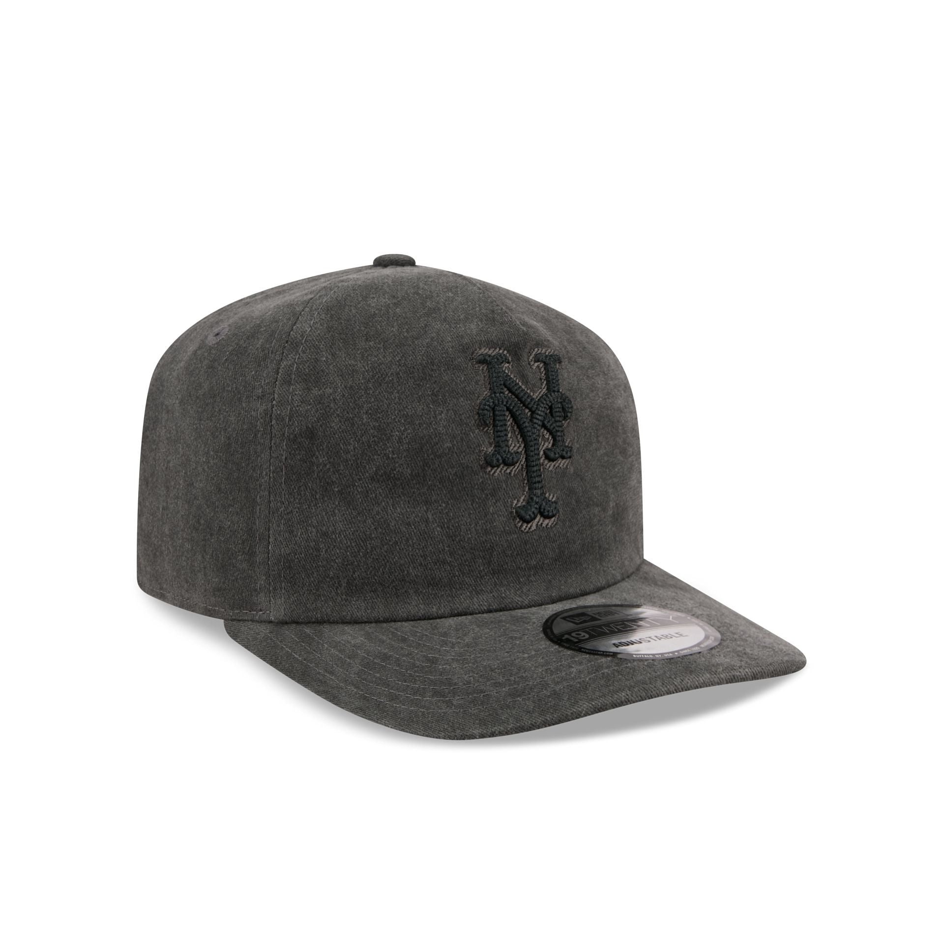 New York Mets Black Pigment Dye 19TWENTY Snapback Hat