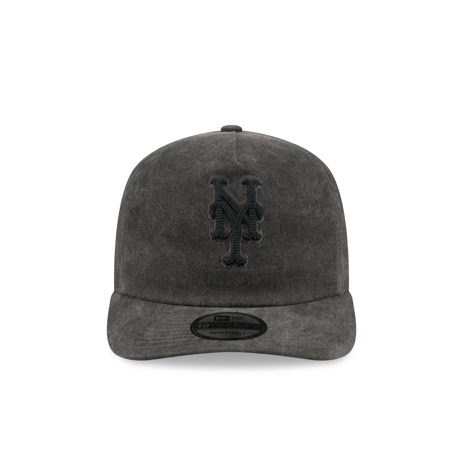 New York Mets Black Pigment Dye 19TWENTY Snapback Hat