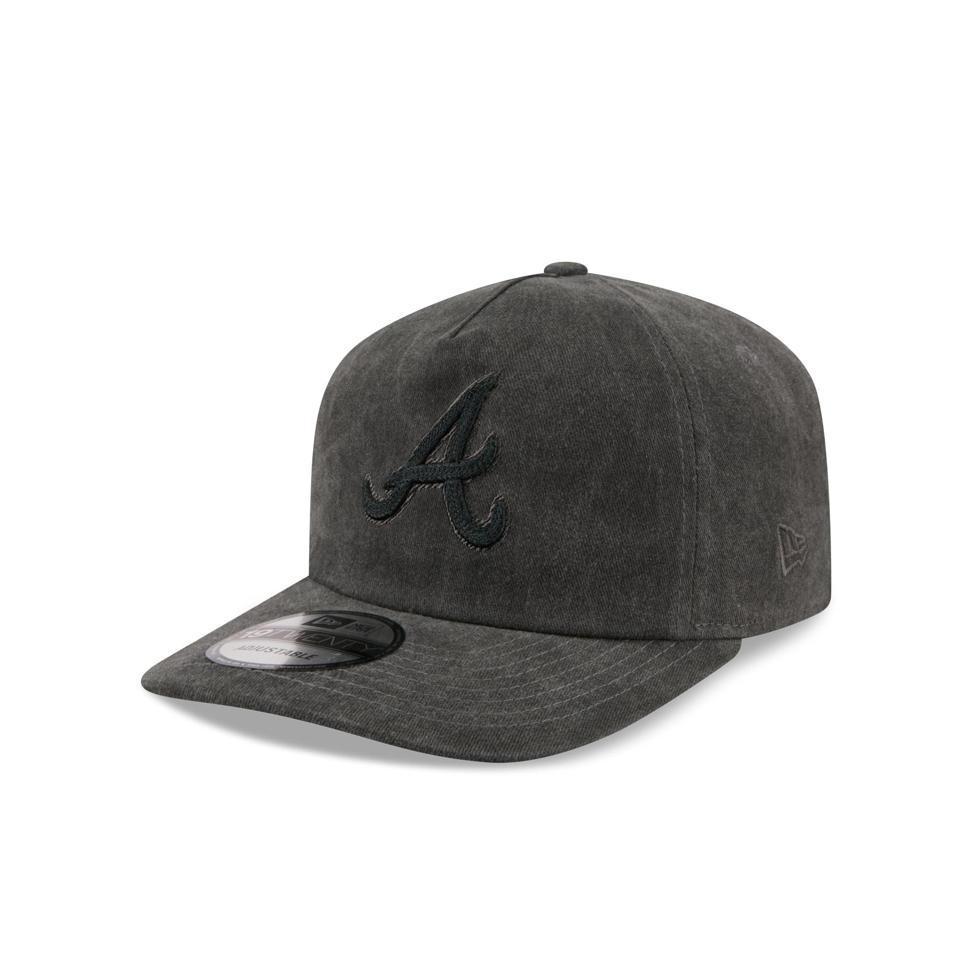 Atlanta Braves Black Pigment Dye 19TWENTY Snapback Hat