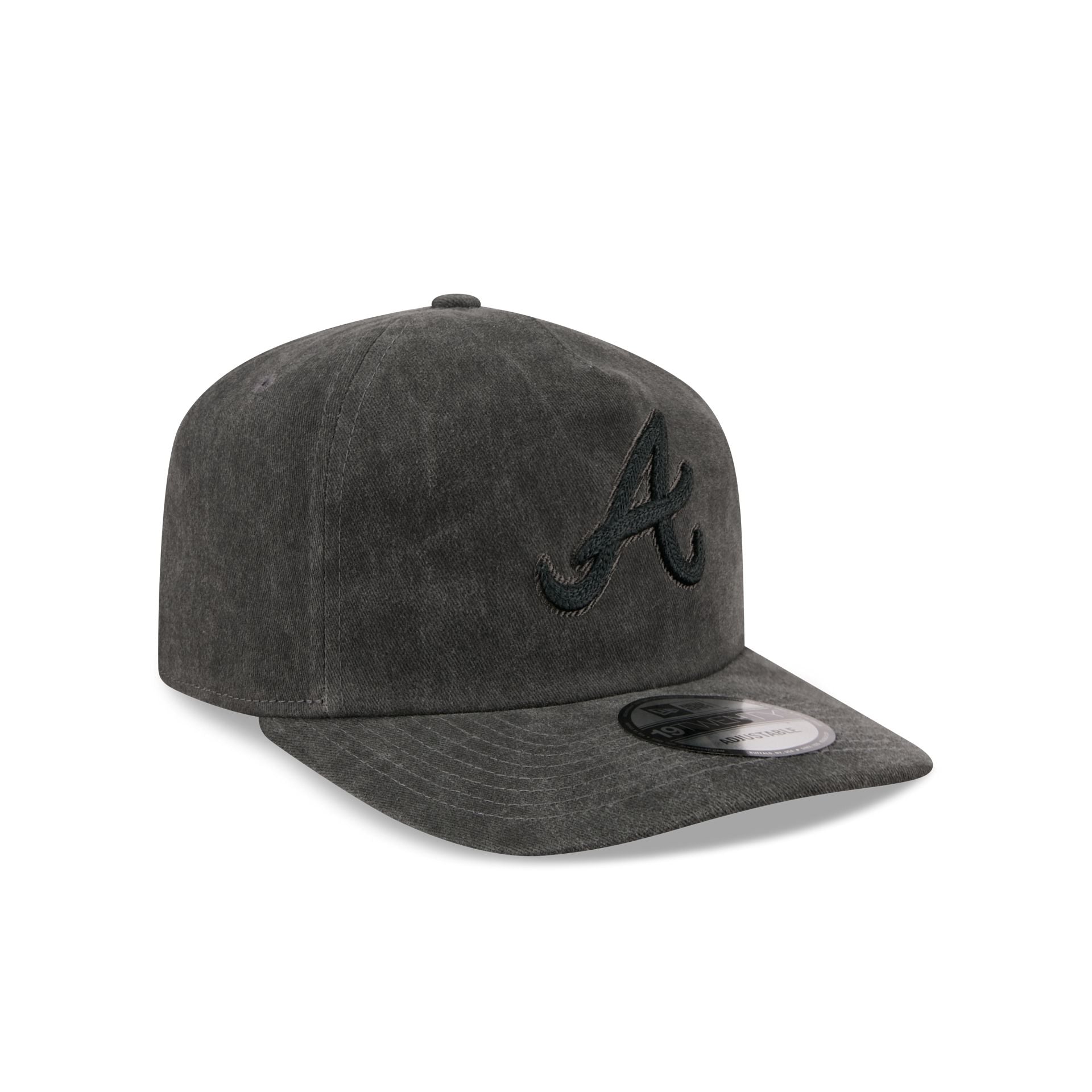 Atlanta Braves Black Pigment Dye 19TWENTY Snapback Hat