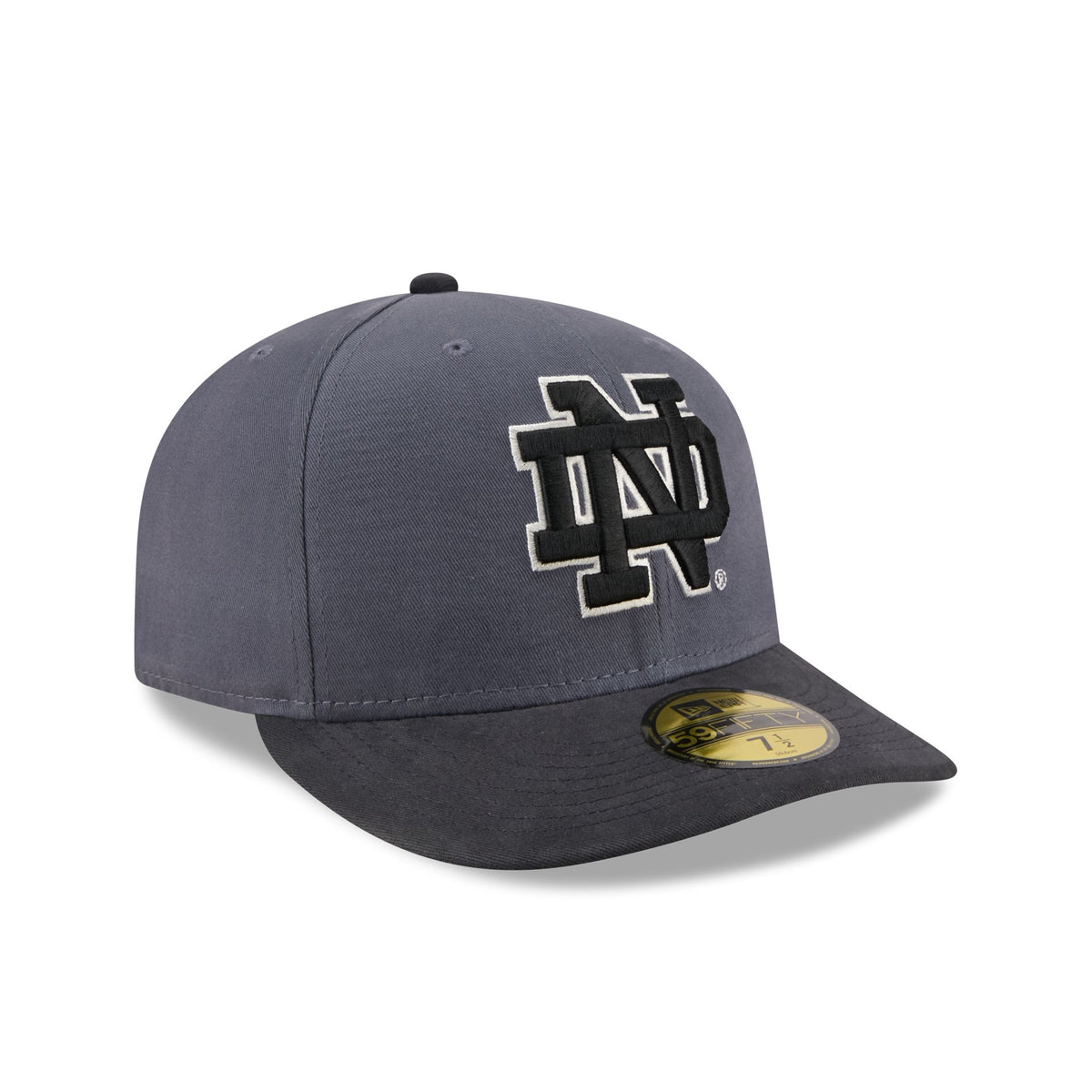 Notre Dame Fighting Irish Graphite Twill 59FIFTY Fitted Hat