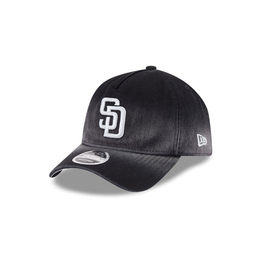 San Diego Padres Washed Black Denim 9FORTY A-Frame Unstructured Snapback Hat