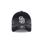 San Diego Padres Washed Black Denim 9FORTY A-Frame Unstructured Snapback Hat