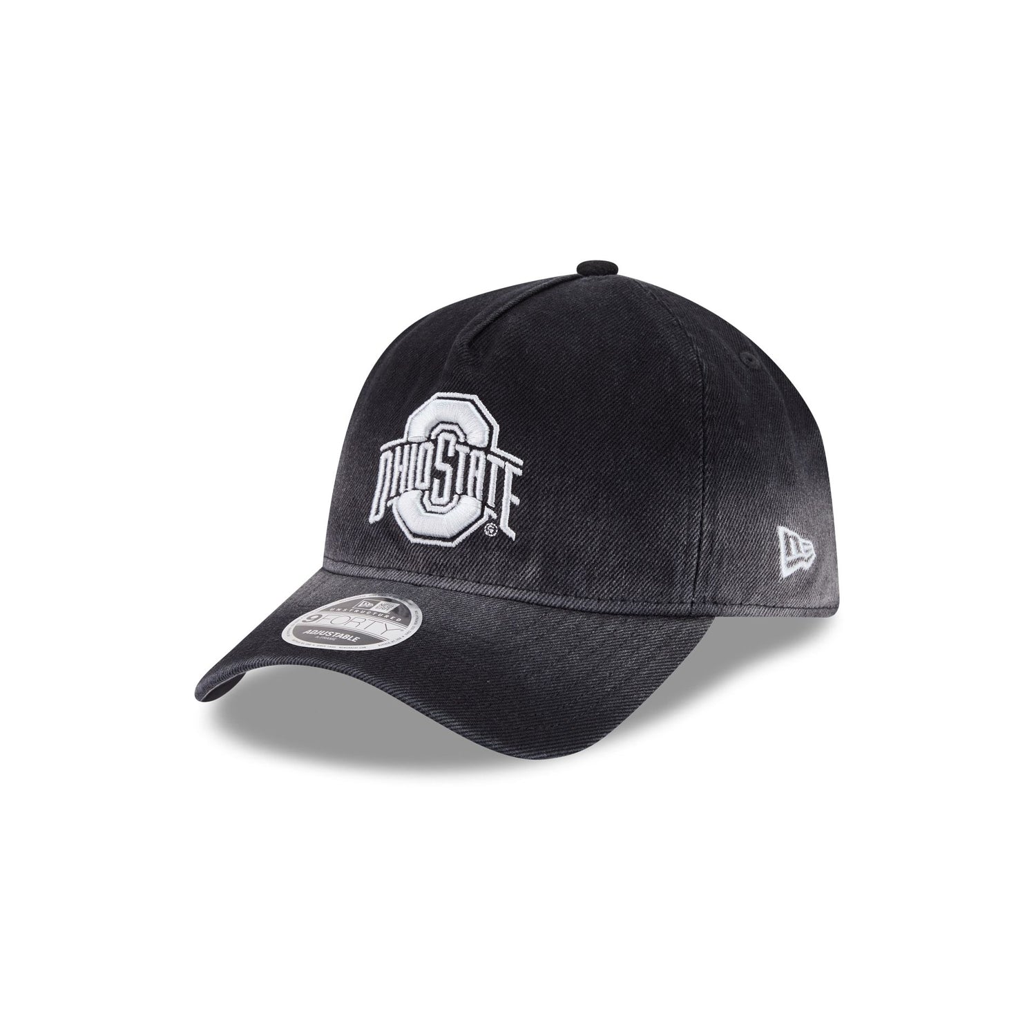 Ohio State Buckeyes Washed Black Denim 9FORTY A-Frame Unstructured Snapback Hat
