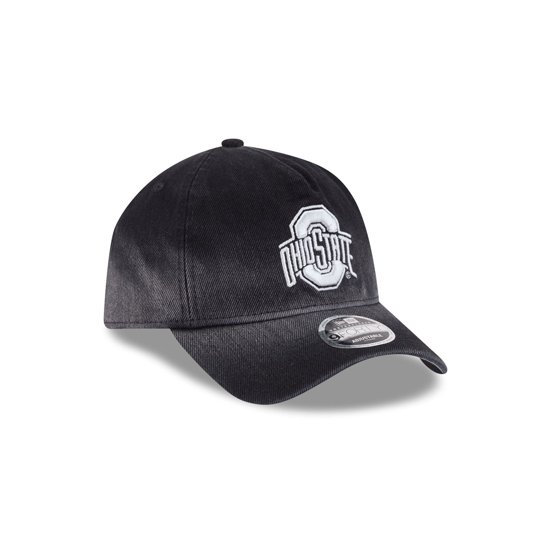 Ohio State Buckeyes Washed Black Denim 9FORTY A-Frame Unstructured Snapback Hat