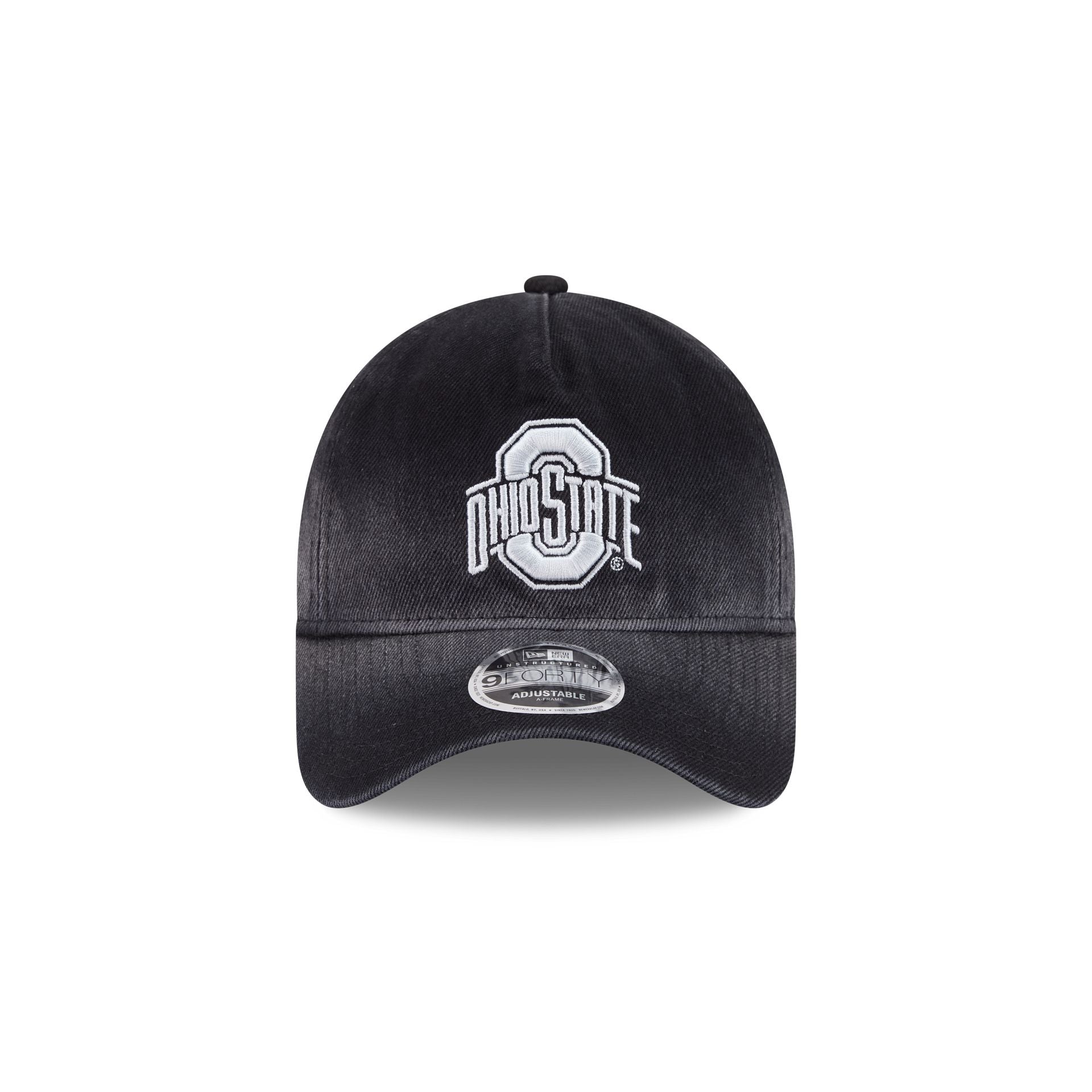 Ohio State Buckeyes Washed Black Denim 9FORTY A-Frame Unstructured Snapback Hat