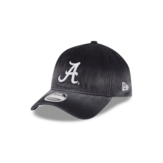 Alabama Crimson Tide Washed Black Denim 9FORTY A-Frame Unstructured Snapback Hat - New Era Cap