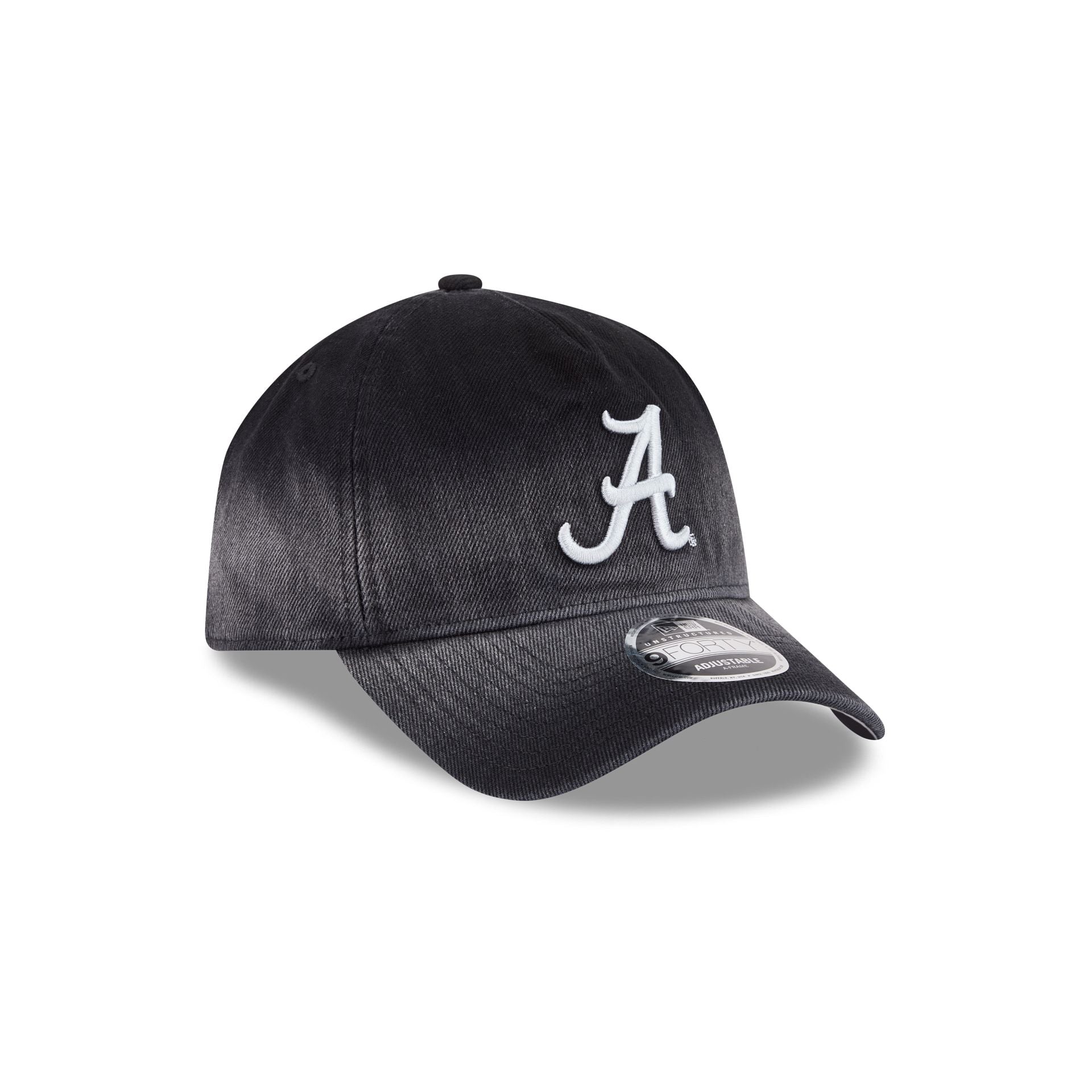 Alabama Crimson Tide Washed Black Denim 9FORTY A-Frame Unstructured Snapback Hat