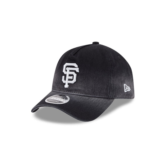 San Francisco Giants Washed Black Denim 9FORTY A-Frame Unstructured Snapback Hat