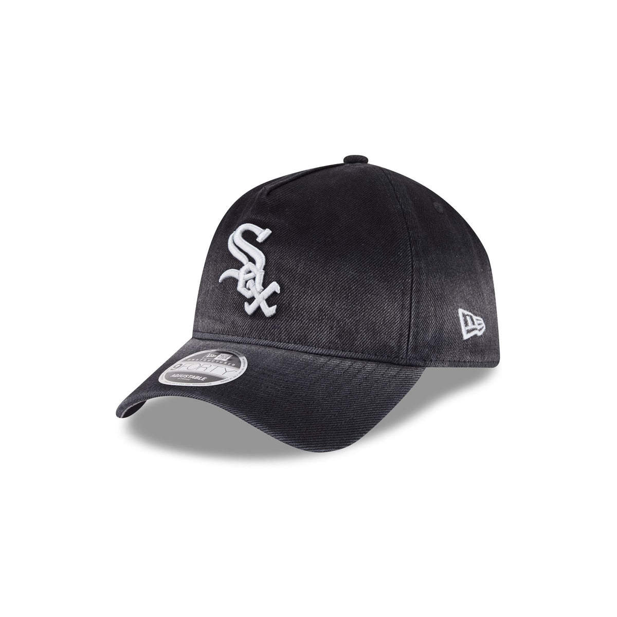 Chicago White Sox Washed Black Denim 9FORTY A-Frame Unstructured Snapback Hat