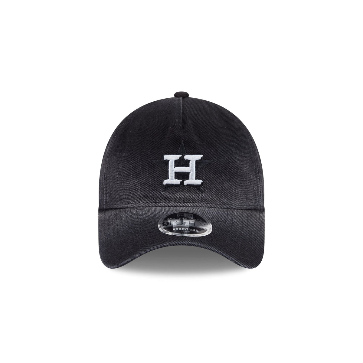 Houston Astros Washed Black Denim 9FORTY A-Frame Unstructured Snapback Hat