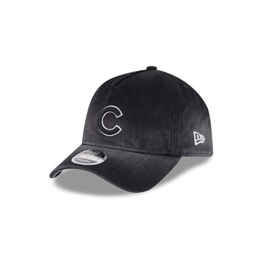 Chicago Cubs Washed Black Denim 9FORTY A-Frame Unstructured Snapback Hat