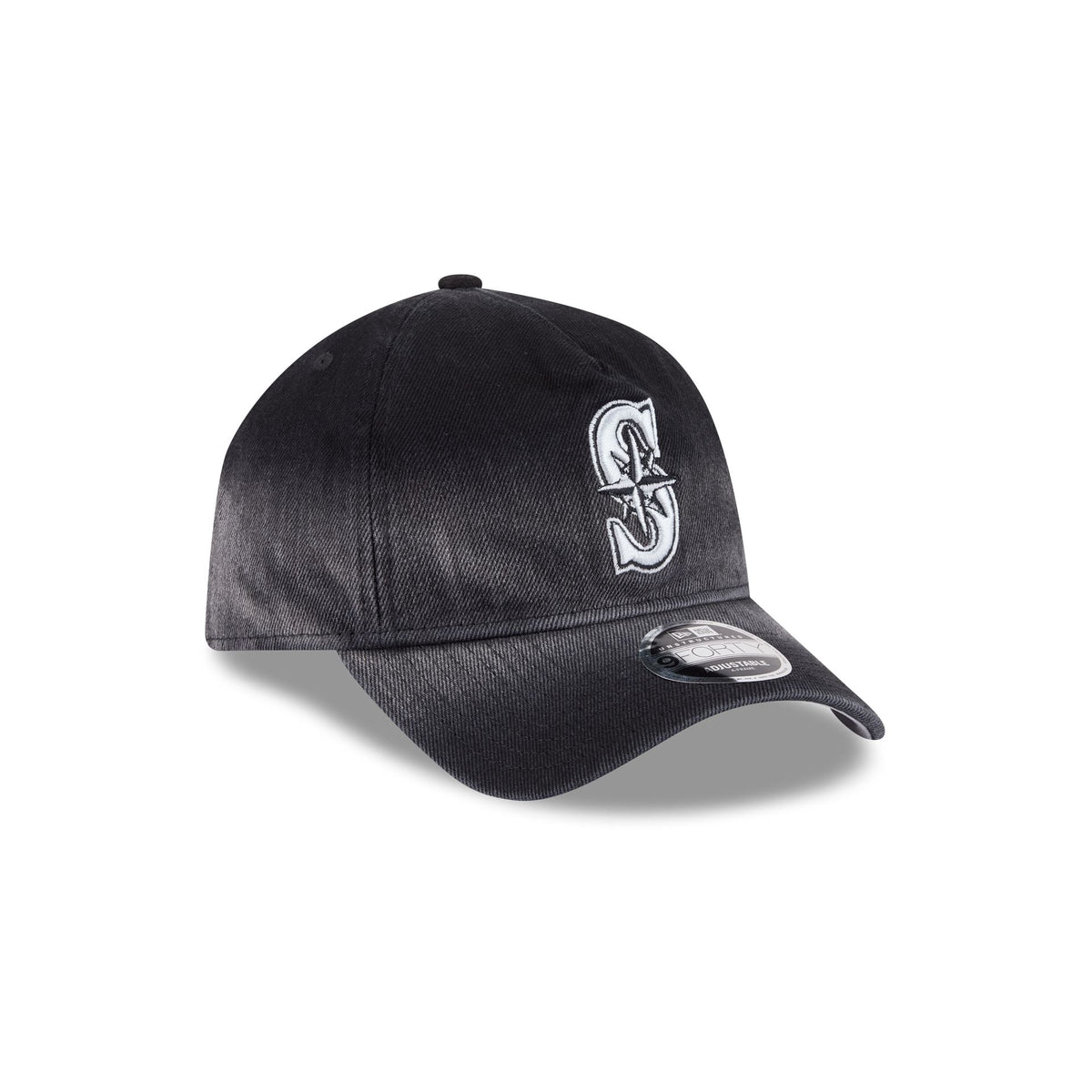 Seattle Mariners Washed Black Denim 9FORTY A-Frame Unstructured Snapback Hat
