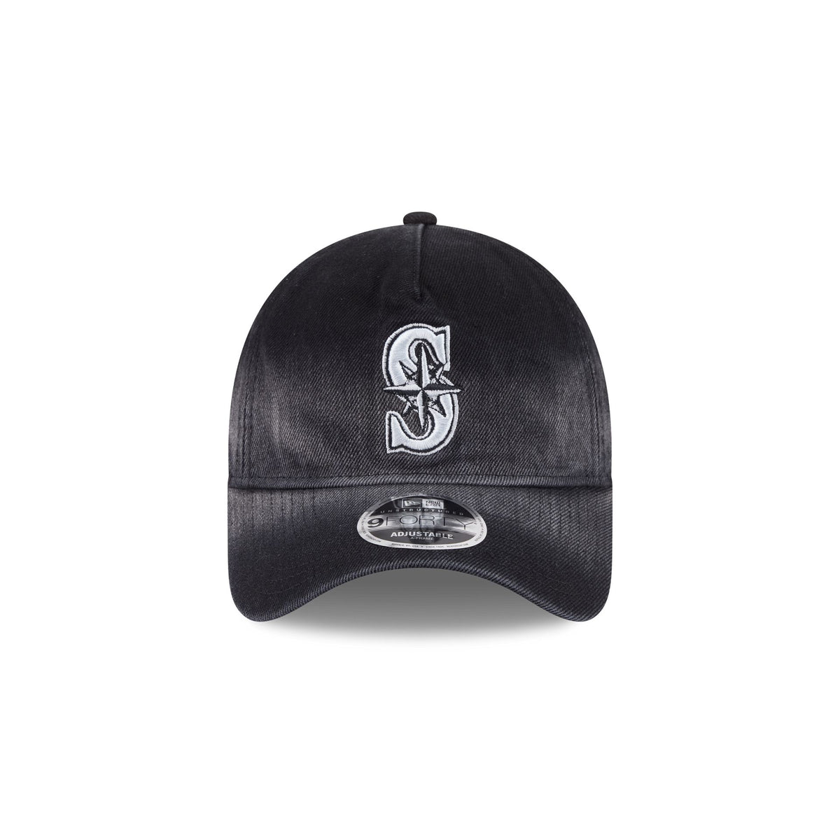 Seattle Mariners Washed Black Denim 9FORTY A-Frame Unstructured Snapback Hat