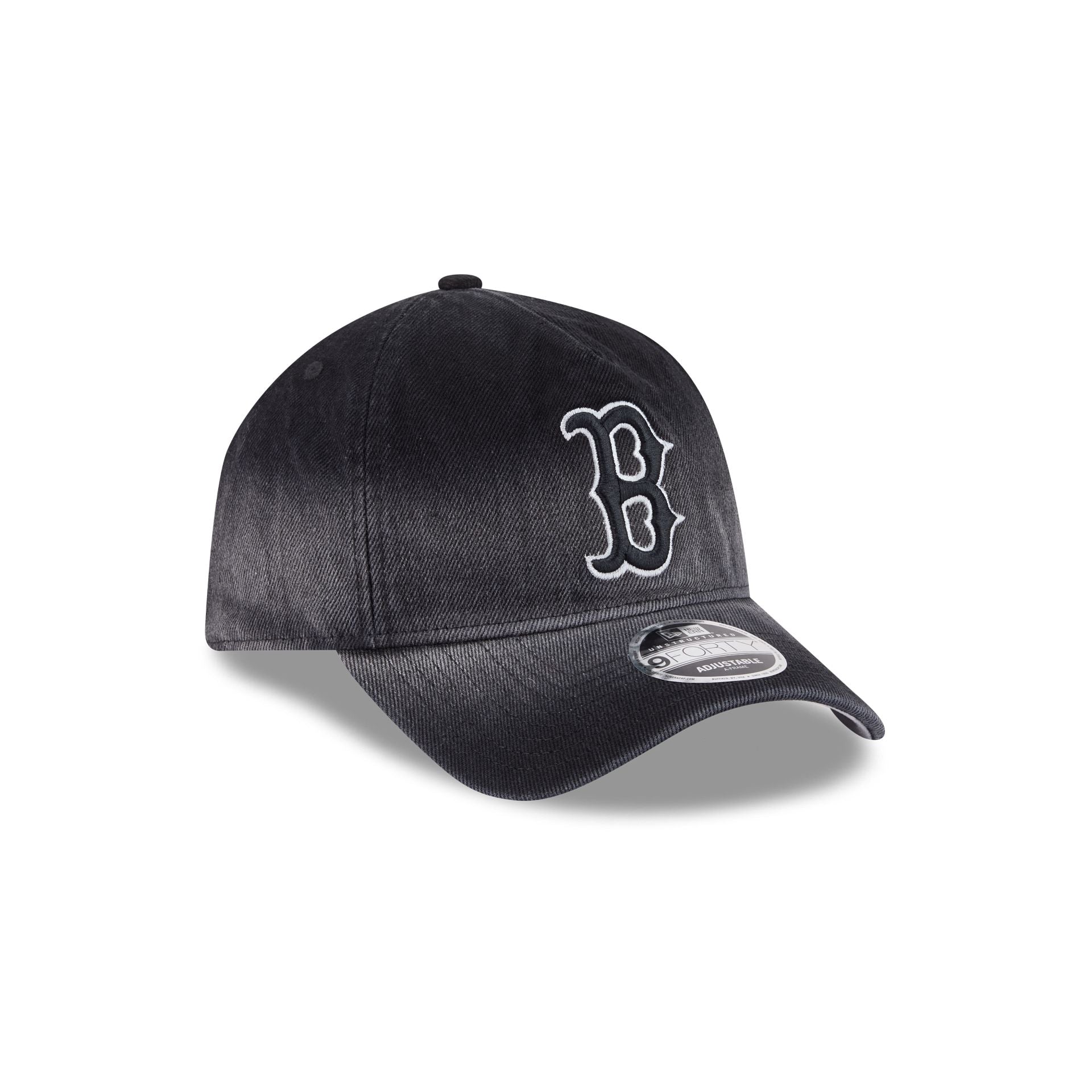 Boston Red Sox Washed Black Denim 9FORTY A-Frame Unstructured Snapback Hat
