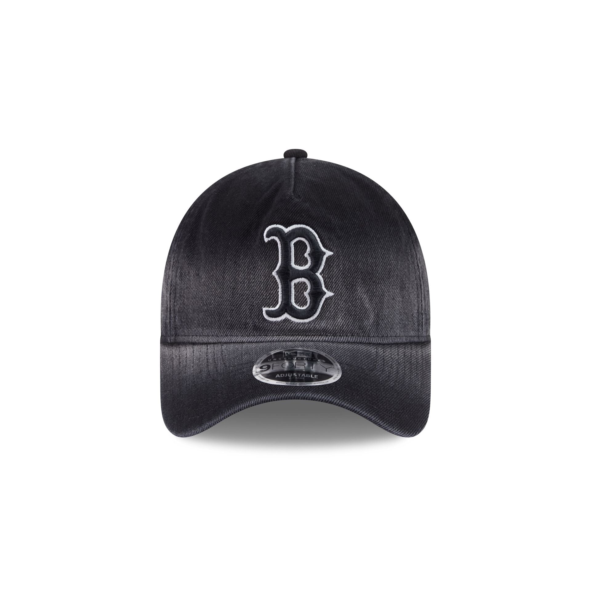 Boston Red Sox Washed Black Denim 9FORTY A-Frame Unstructured Snapback Hat